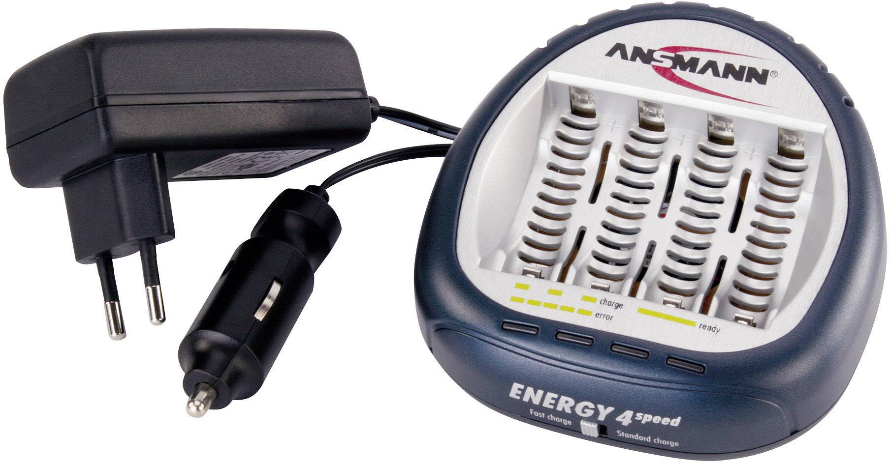Ansmann Energy 4 Speed Rundzellen-Ladegerät NiMH Micro (AAA), Mignon (AA)