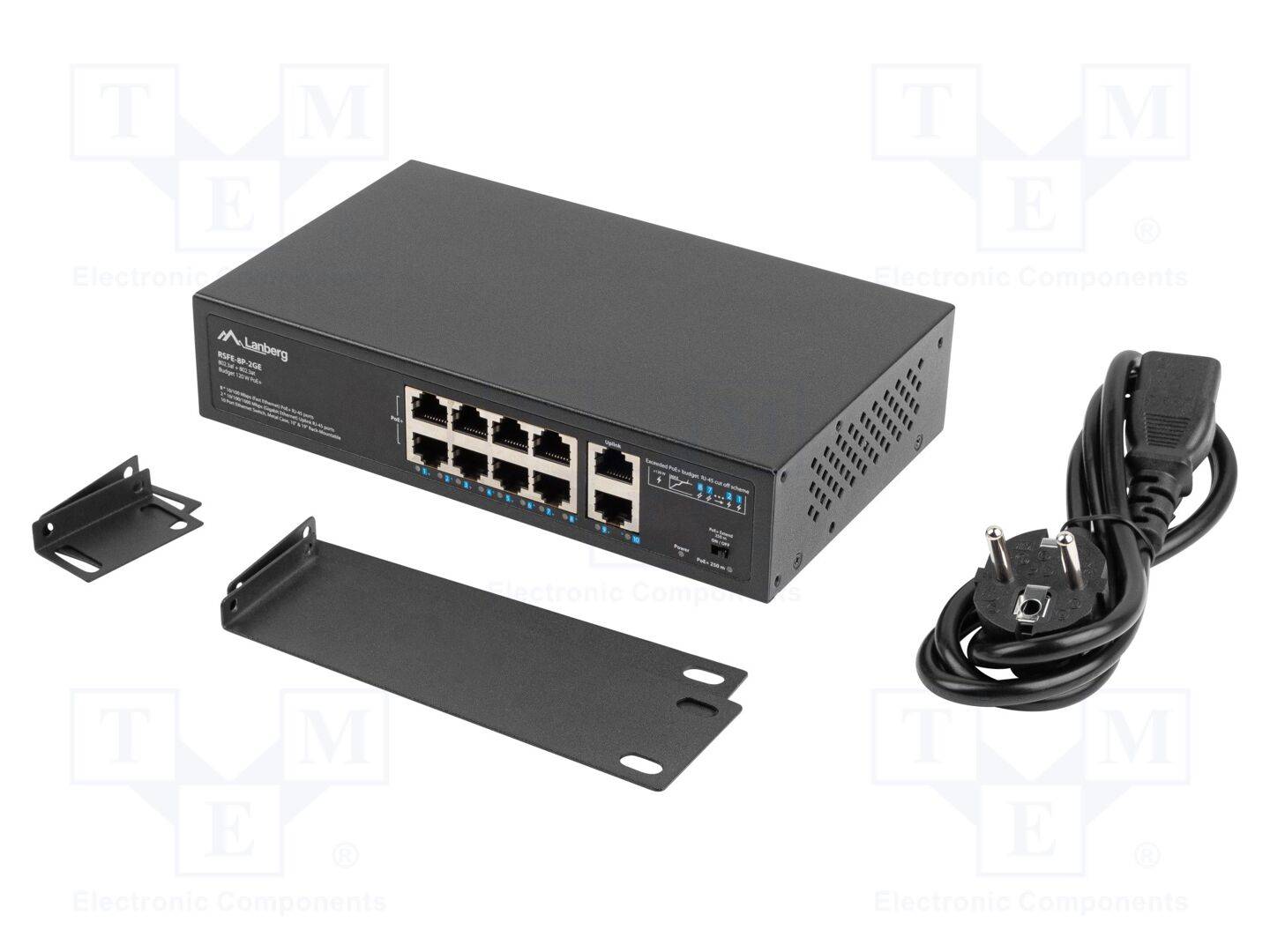 Lanberg RSFE-8P-2GE-120 - Switch - unmanaged - 2 x 10/100 (Uplink)