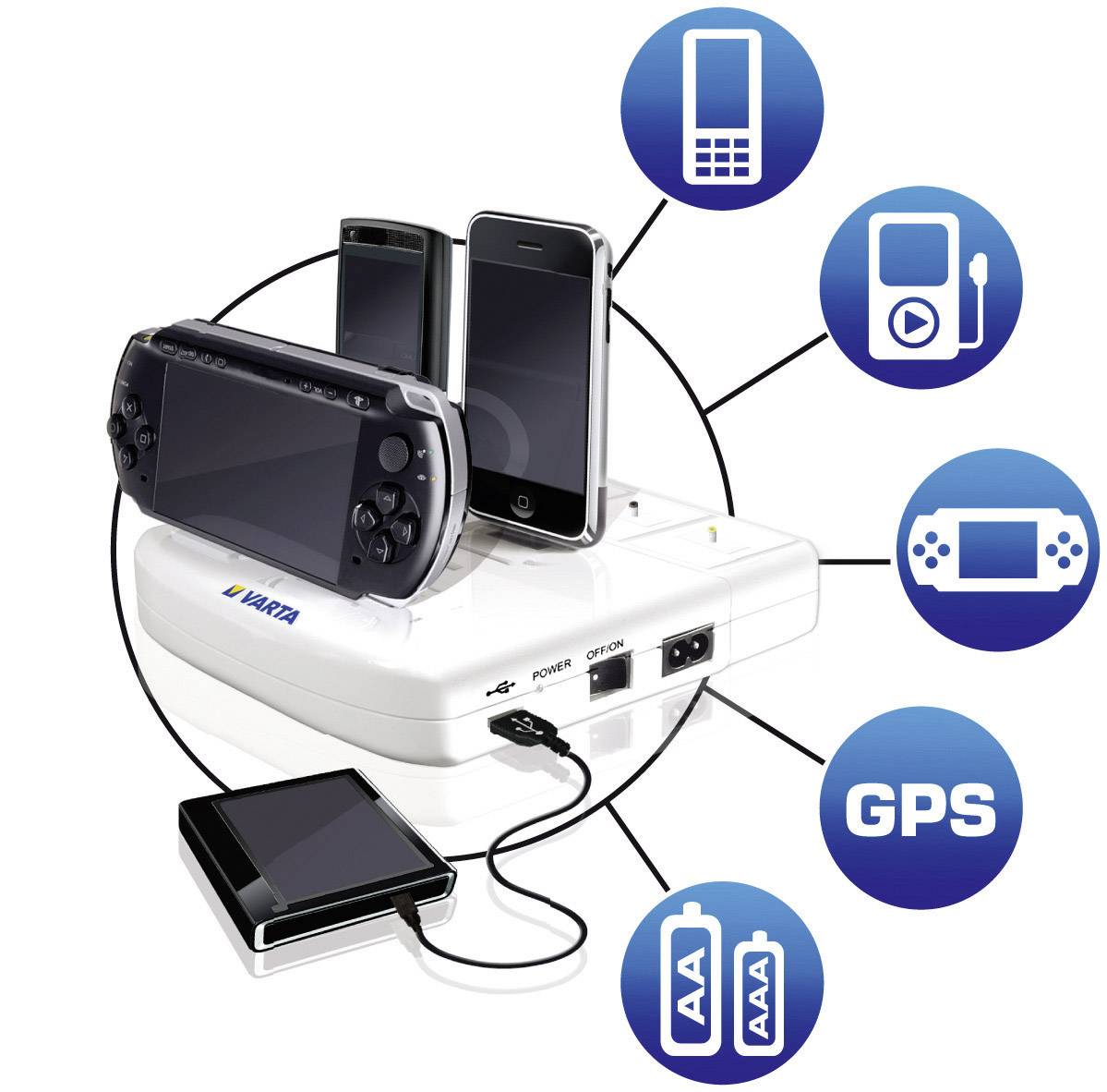 Varta V.Man Home Station Ladeadapter USB Weiß