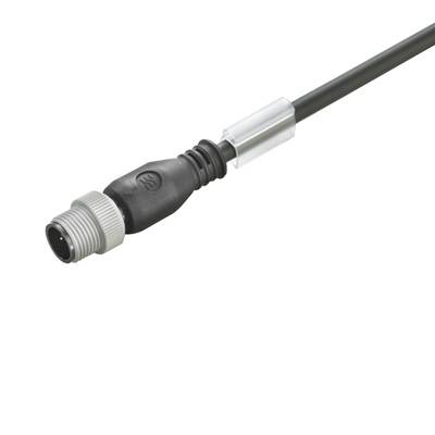 Kabel mit rundem Stecker, geeignet für technische Geräteverbindungen, auf weißem Hintergrund dargestellt.