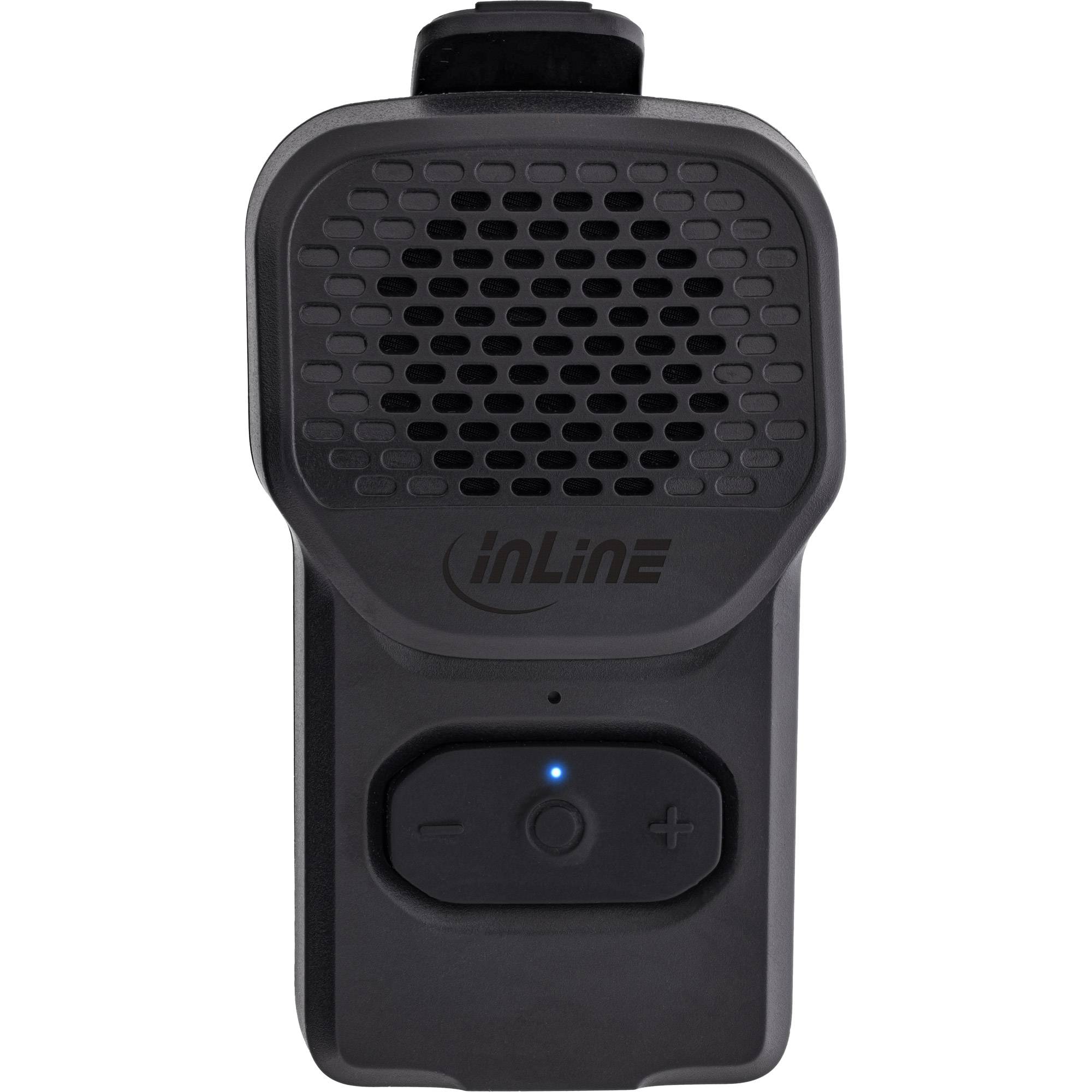 InLine® ClipTone, tragbarer Bluetooth Lautsprecher, Clip, Freisprecheinrichtung Eingabe / Ausgabe