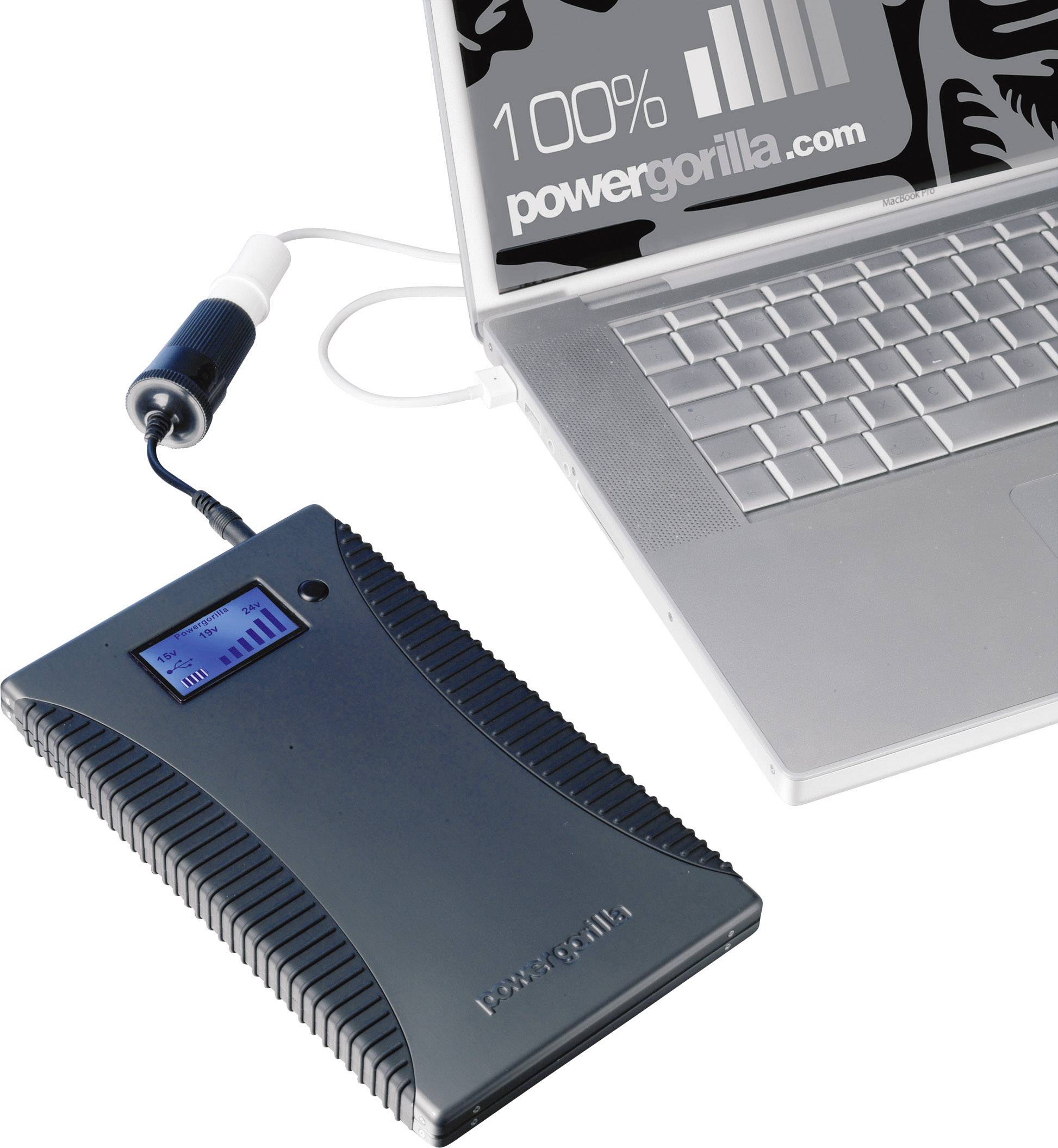 Power Traveller Powergorilla Powerbank 24000 mAh Quick Charge 3.0 LiPo USB-A Schwarz Outdoor, Statusanzeige