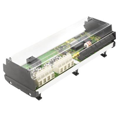Transparenter elektrischer Sicherheits-Schaltkasten mit mehreren Anschlüssen und Platinen. Geeignet für industrielle Steuerungsanwendungen.