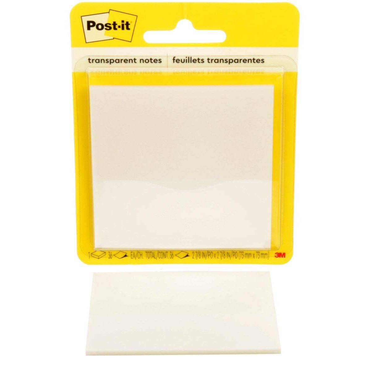 3M - Post-It 600-TRSPT, Quadratisch, Transparent, 73 mm, 73 mm, 36 Blätter