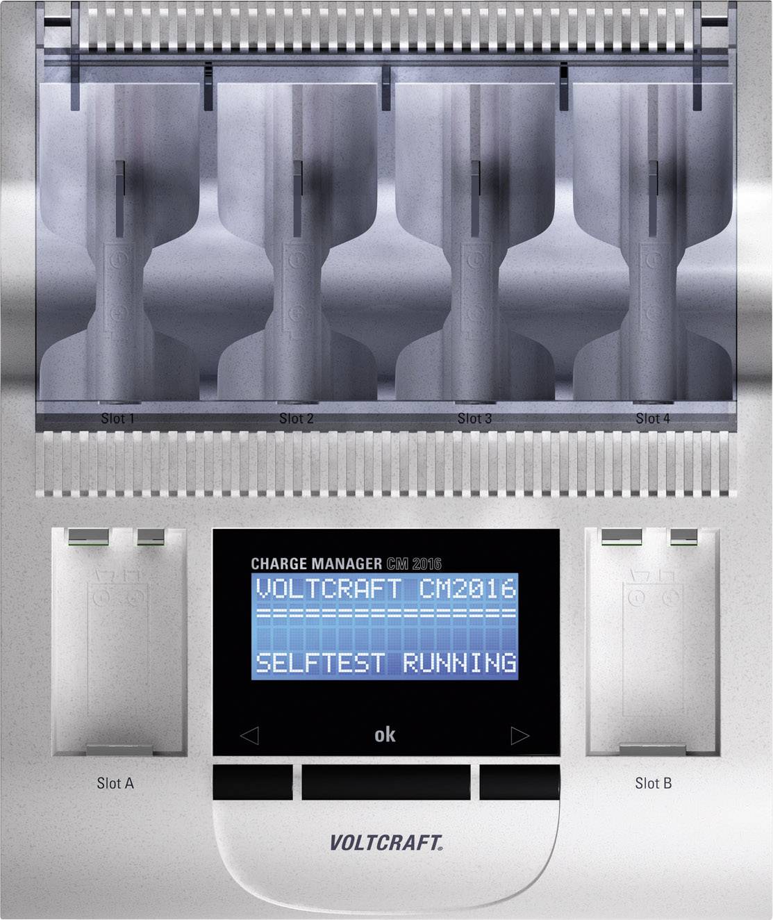 VOLTCRAFT Charge Manager 2016 EU-East Rundzellen-Ladegerät NiCd, NiMH, NiZn Micro (AAA), Mignon (AA), Baby (C), Mono (D), 9V Block