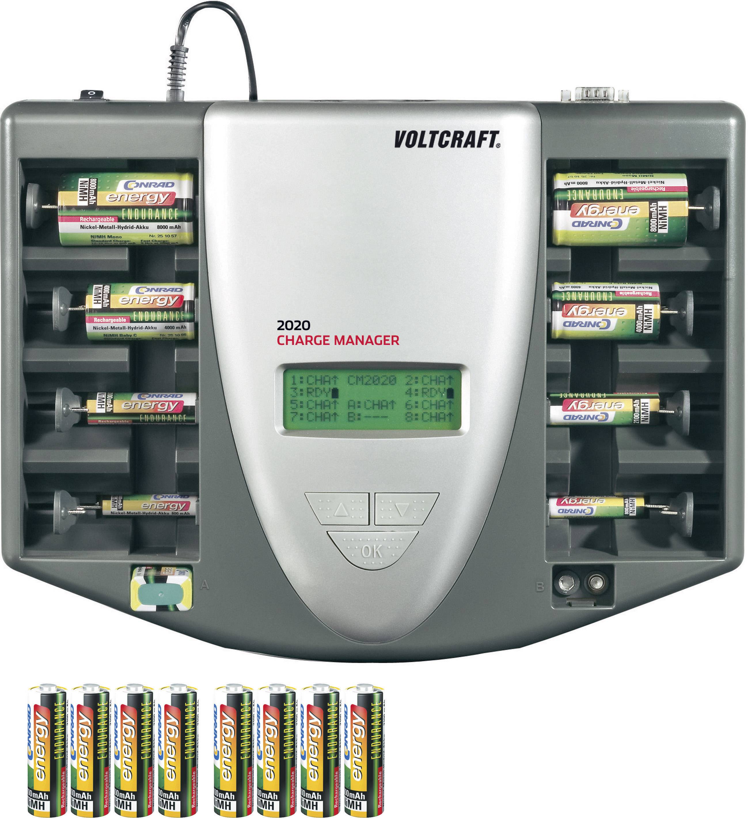 VOLTCRAFT CM2020 NiMH, NiCd Micro (AAA), Mignon (AA), Baby (C), Mono (D), 9 V Block