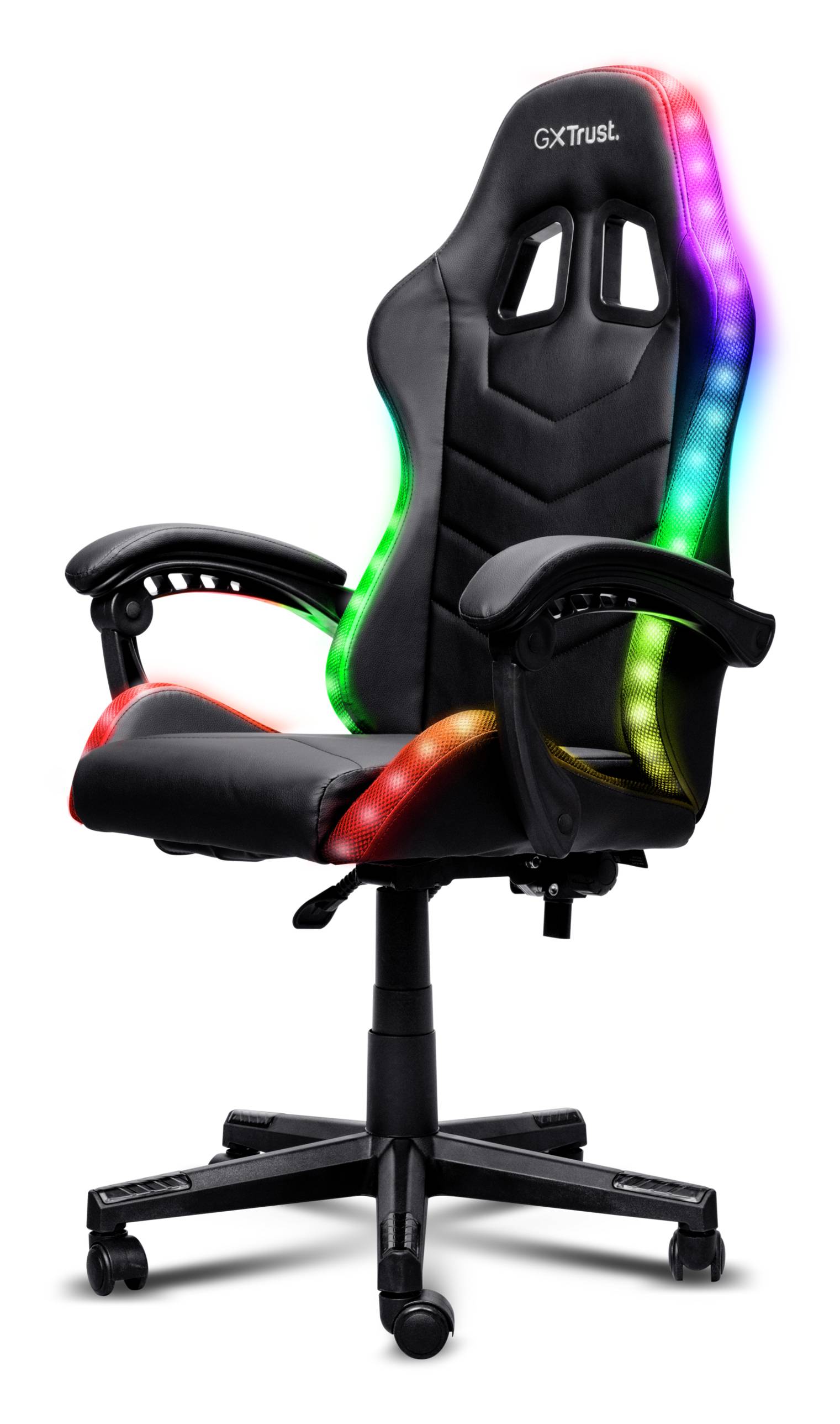 Trust 25979, PC-Gamingstuhl, 110 kg, Gepolsterter Sitz, Gepolsterte Rückenlehne, 180 cm, Schwarz