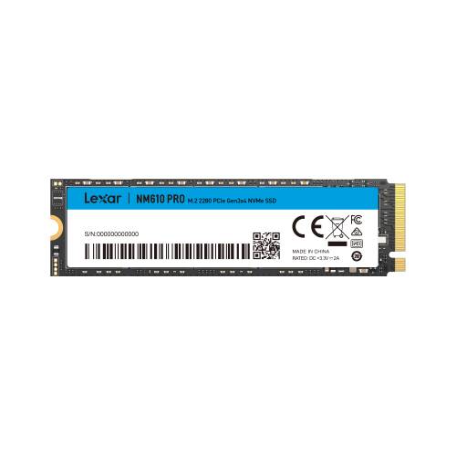 Lexar NM610 Pro - SSD - 500 GB - intern - M.2 2280 - PCIe 3.0 x4 (NVMe)