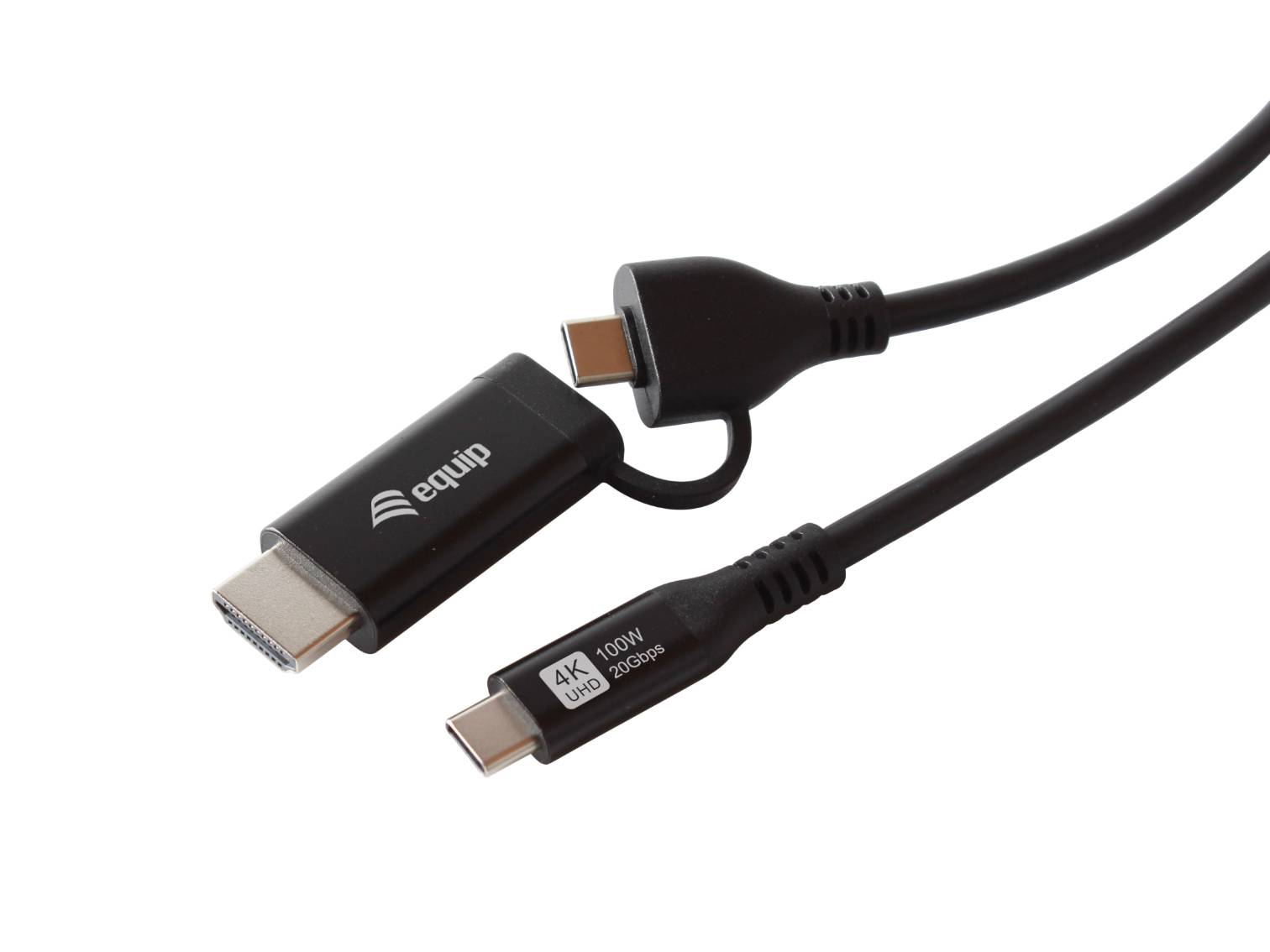 Equip Adapter USB-C->USB-C+HDMI PD100W 4K/ 60Hz 3.00m Alu.