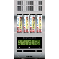 VOLTCRAFT Charge Manager CM410 Rundzellen-Ladegerät NiCd, NiMH, NiZn Micro (AAA), Mignon (AA) VOLTCRAFT Charge Manager CM410 Rundzellen-Ladegerät NiCd, NiMH, NiZn Micro (AAA), Mignon (AA)