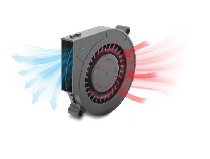 DELOCK Radiallüfter/Lüftergebläse 12V DC 75x75x15mm 3 Pin Multimedia-Technik Zubehör
