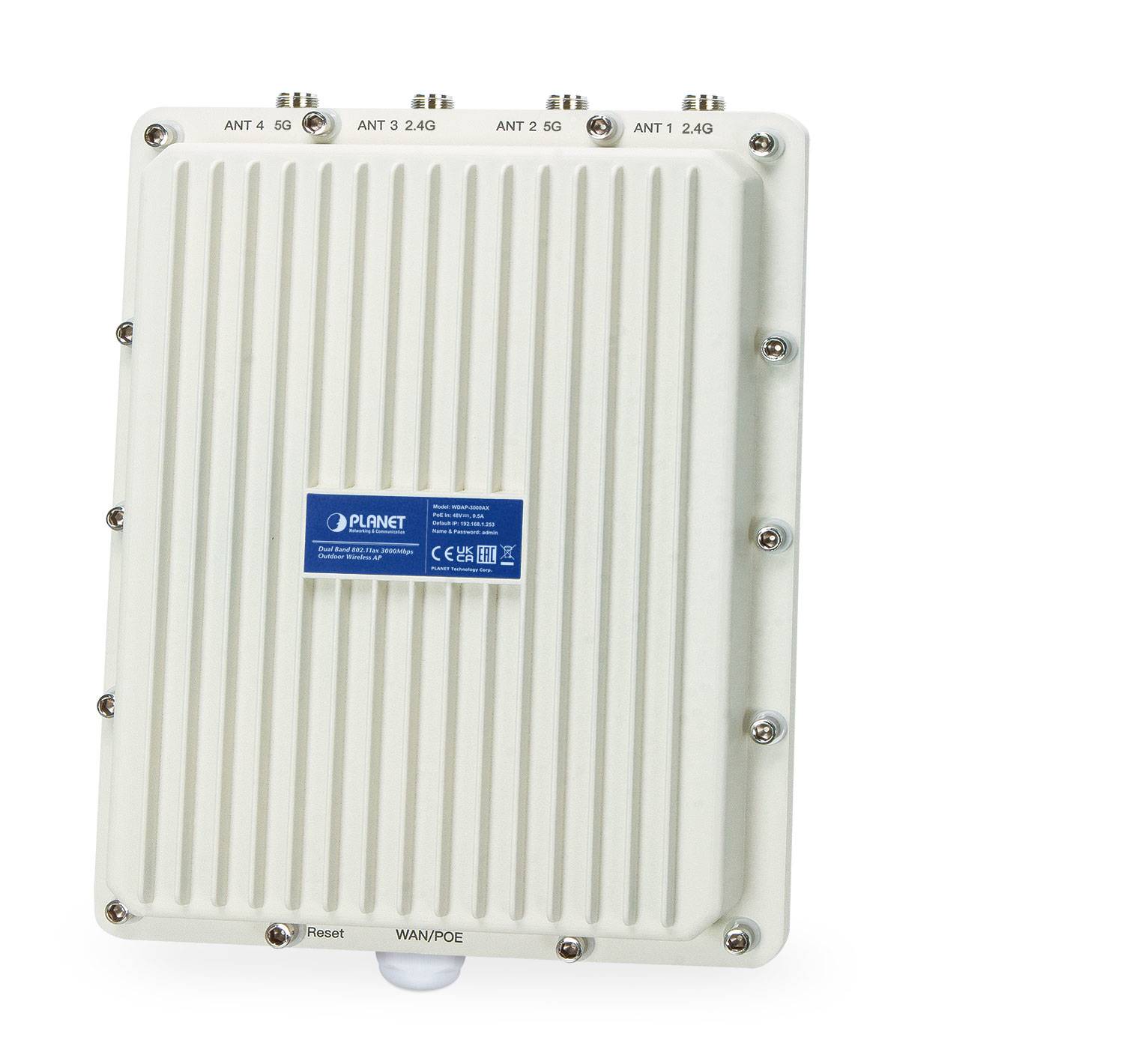 Planet IP67 Wi-Fi 6 802.11ax Dual Band Outdoor - 3 Gbps - Power over Ethernet
