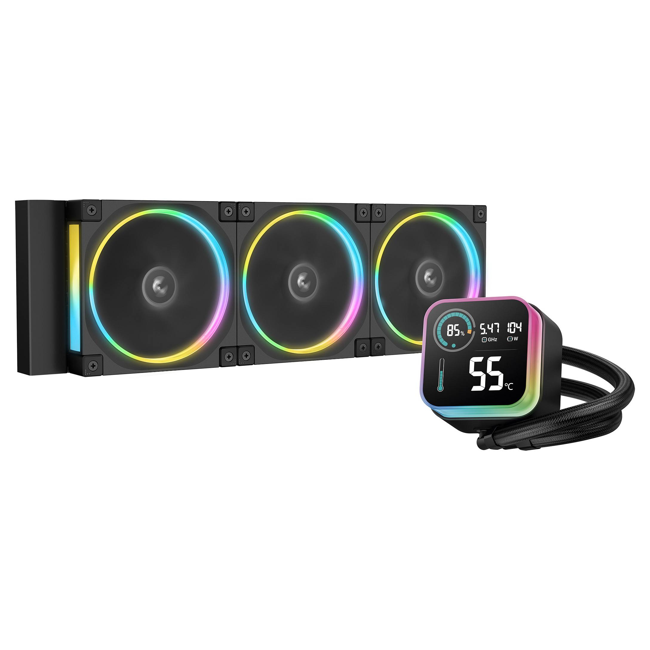 DeepCool LQ360 ULTRA ARGB, Flüssigkeitskühlung, 12 cm, Schwarz