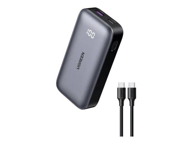 Ugreen Powerbank - 10000 mAh - 30 Watt - PD, QC, Apple Fast Charge - 2 Ausgabeanschlussstellen (USB, USB-C)