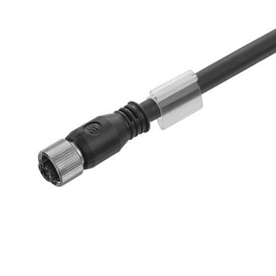 Kabel mit Metallstecker und Kunststoff-Ummantelung, geeignet für elektronische Verbindungen oder industrielle Anwendungen.