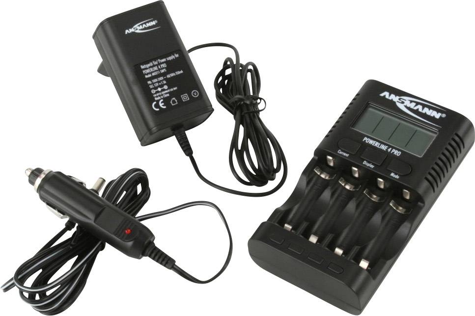 Ansmann Powerline 4 Pro Rundzellen-Ladegerät NiCd, NiMH Micro (AAA), Mignon (AA)