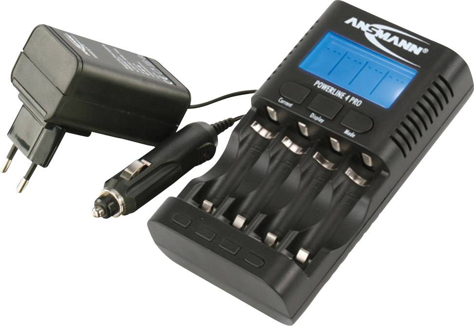Ansmann Powerline 4 Pro Rundzellen-Ladegerät NiCd, NiMH Micro (AAA), Mignon (AA)