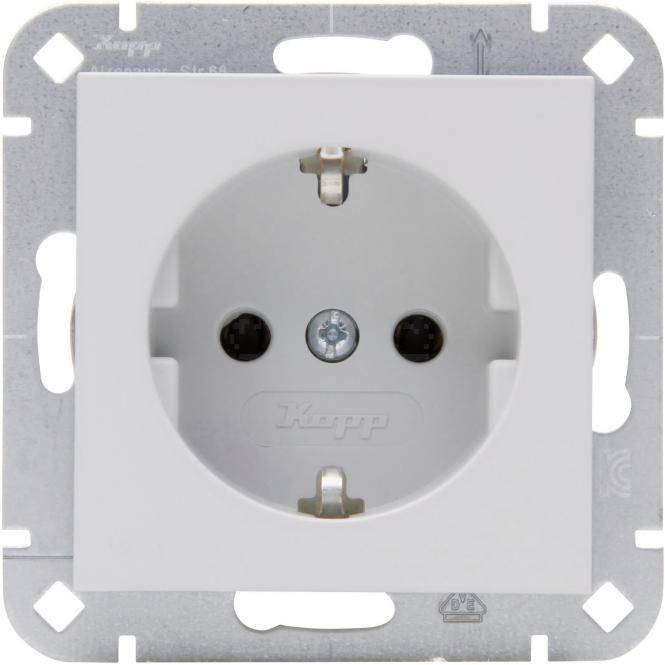 Kopp SCHUKO-Steckdose HK07 949334008 Farbe:grau-matt