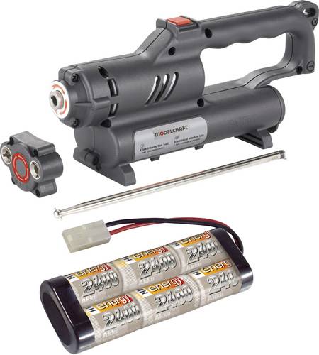 Modelcraft 540 Elektrostarter-Umrüstset Passend für 15 - 25er Nitromotoren inkl. Motorumbauplatte