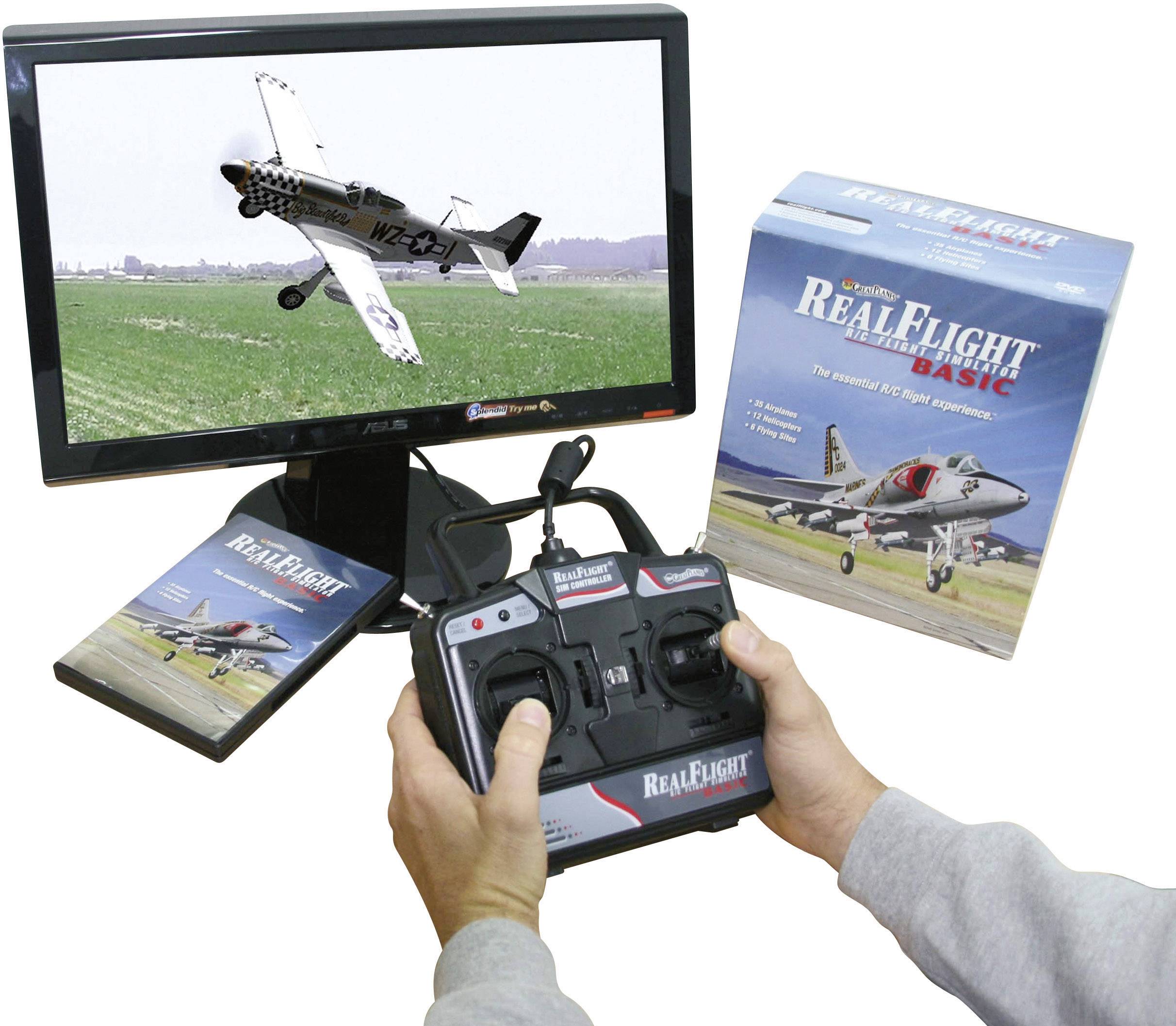 Modellbau Flugsimulator inkl. Fernsteuerung Real Flight Basic