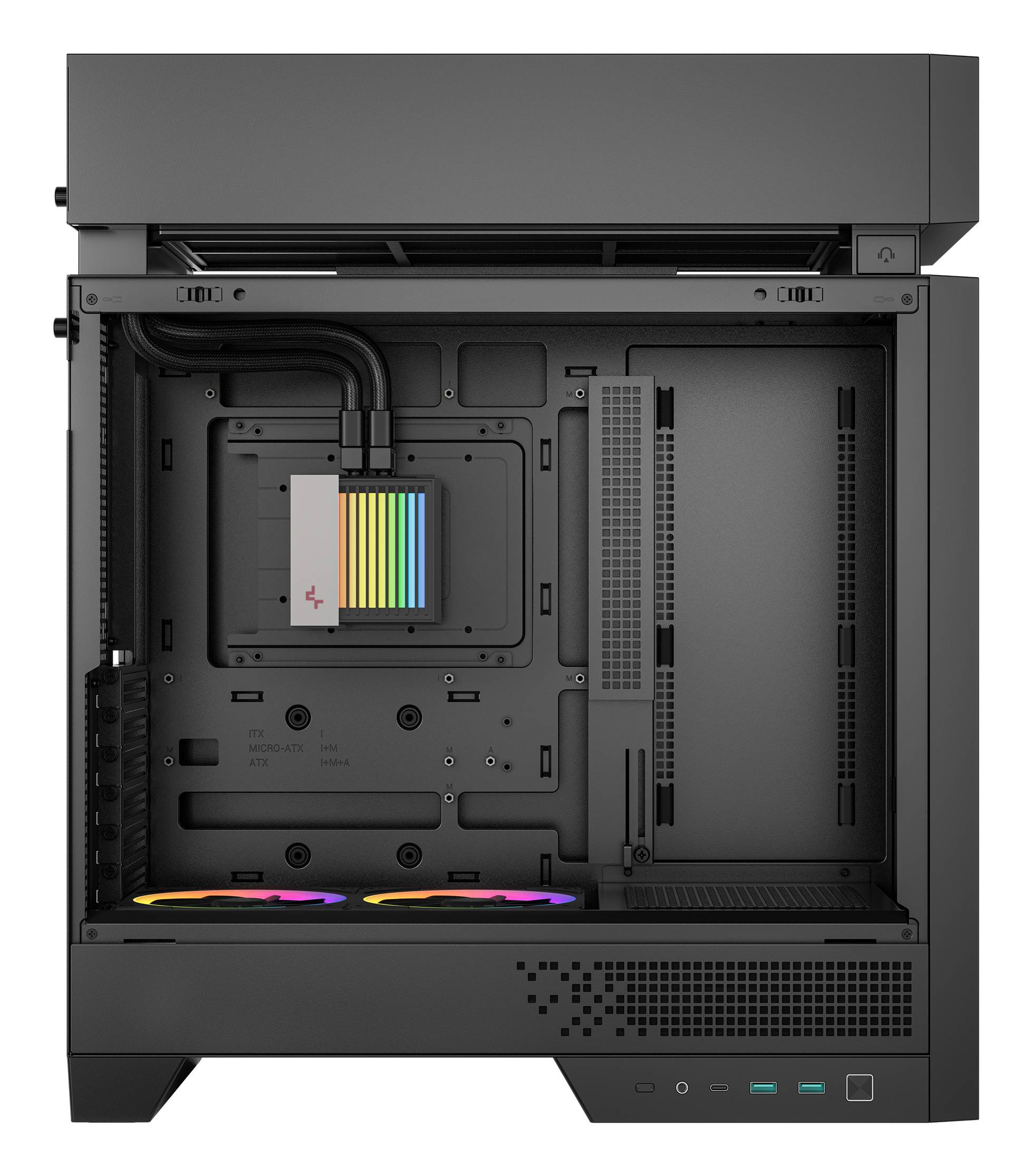 Deepcool CL6600 - Mid tower - ATX - Seitenteil mit Fenster (gehärtetes Glas)
