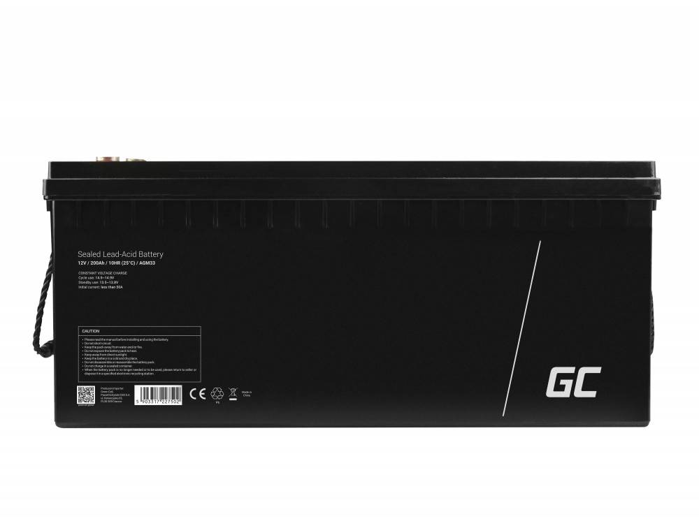 Green Cell AGM33, VRLA AGM, 200 Ah, 12 V, Marine/Freizeit, Wartungsfrei, 58 kg