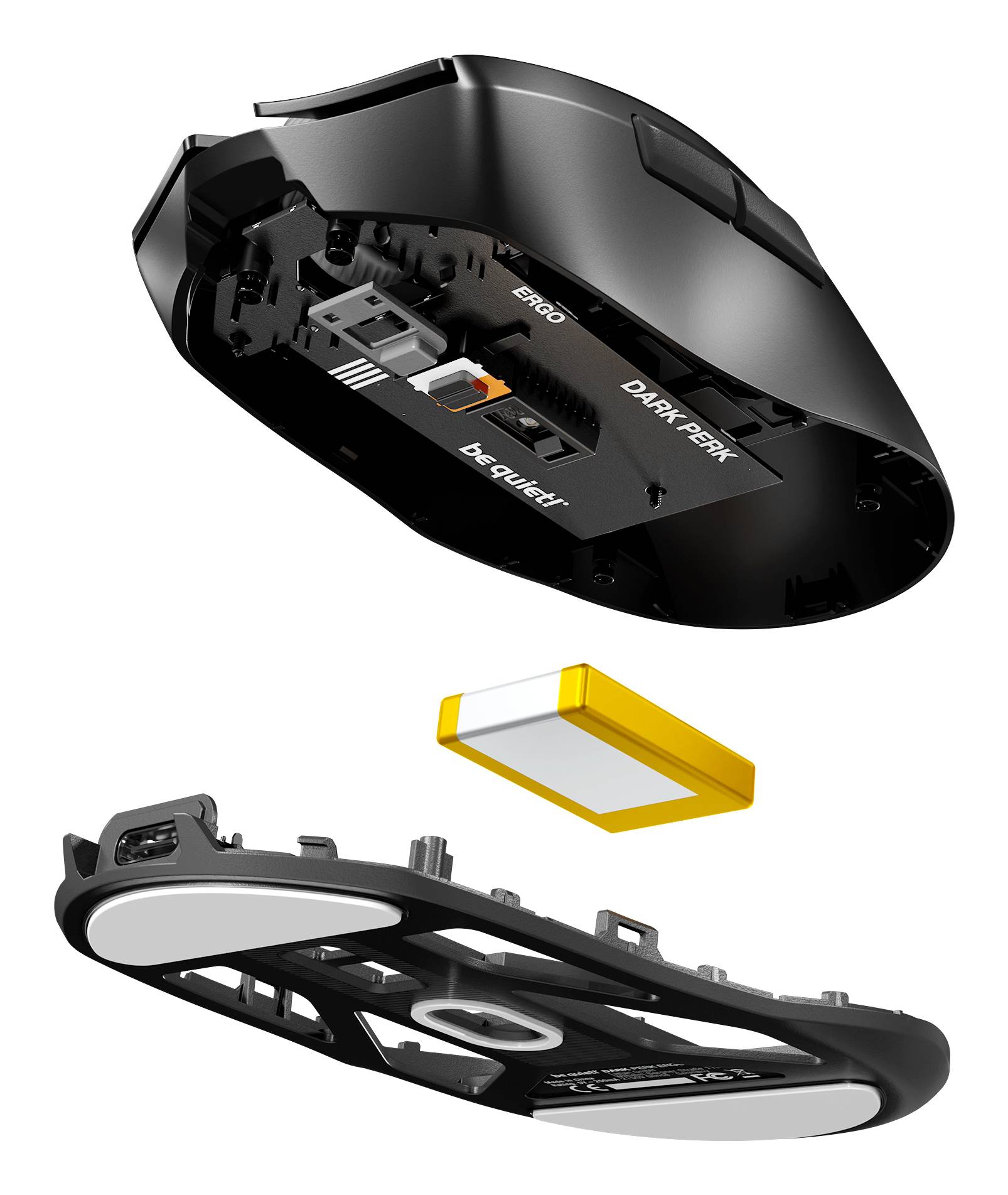 Be Quiet! Dark Perk Ergo, RF Wireless, USB-C, 32000DPI