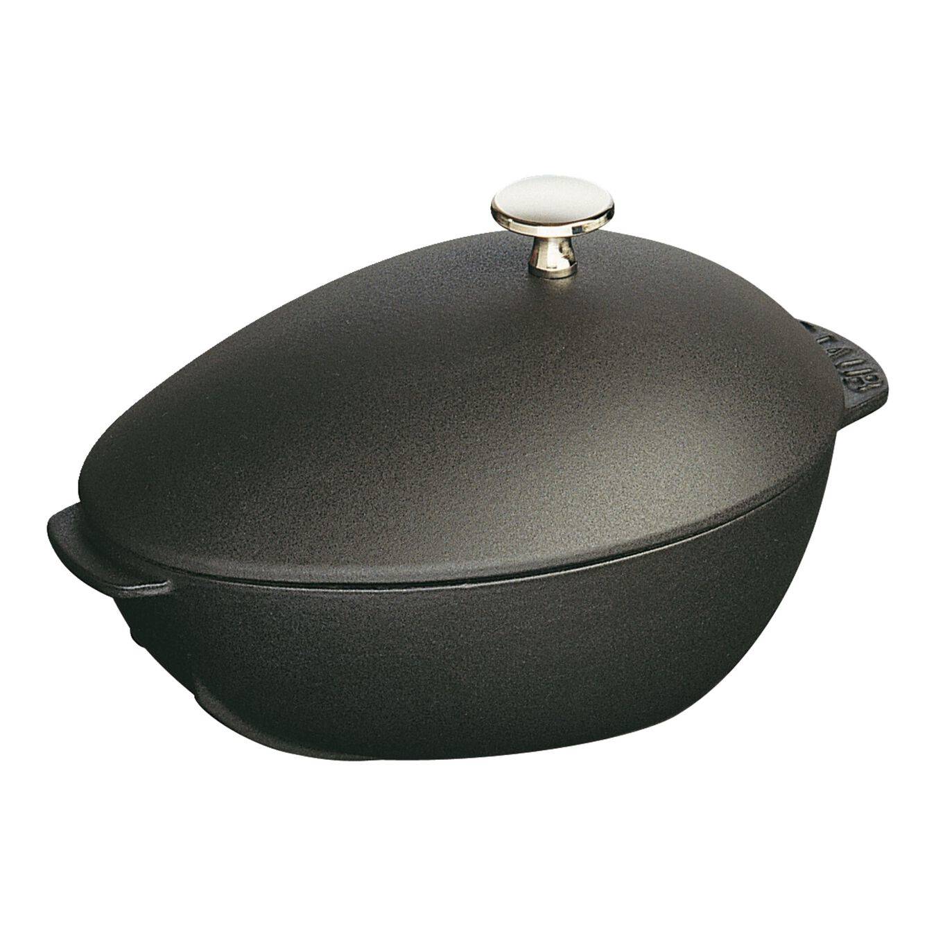 ZWILLING - Staub Mussel pot, Einzelpfanne, Schwarz, Eisenguss, 2 l, 3,2 kg