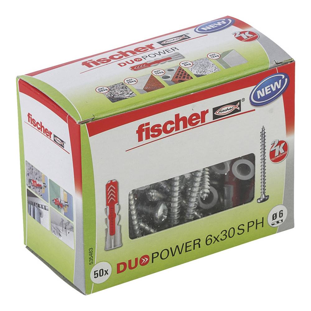 Fischer 50x DUOPOWER 6 x 30 mm S PH LD - 535463