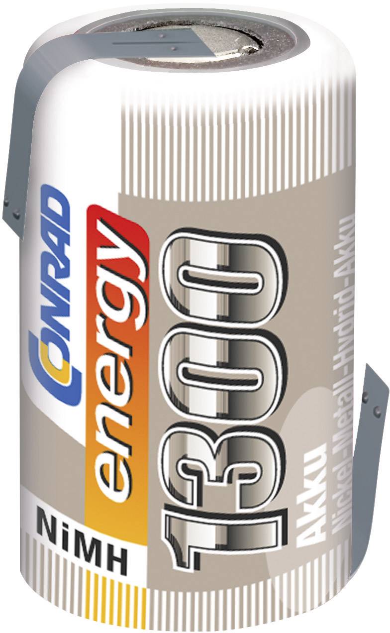 Modellbau-Akku-Einzelzelle NiMH 2/3 AF 1.2V 1300 mAh mit Lötfahne
