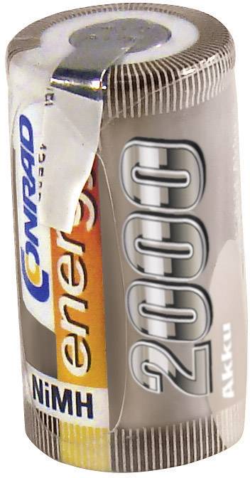 Conrad energy Modellbau-Akku-Einzelzelle NiMH Sub-C 1.2 V 2000 mAh mit Lötfahne