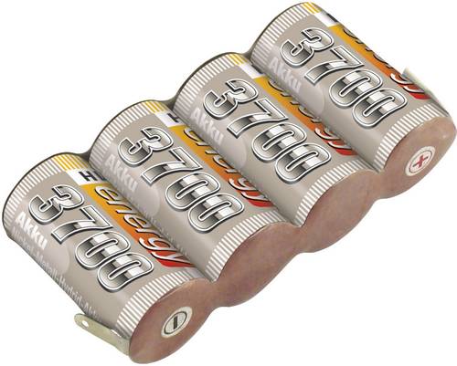 Modellbau-Empfängerakku (NiMh) 4.8 V 3700 mAh Side-by-Side Mit Lötfahne