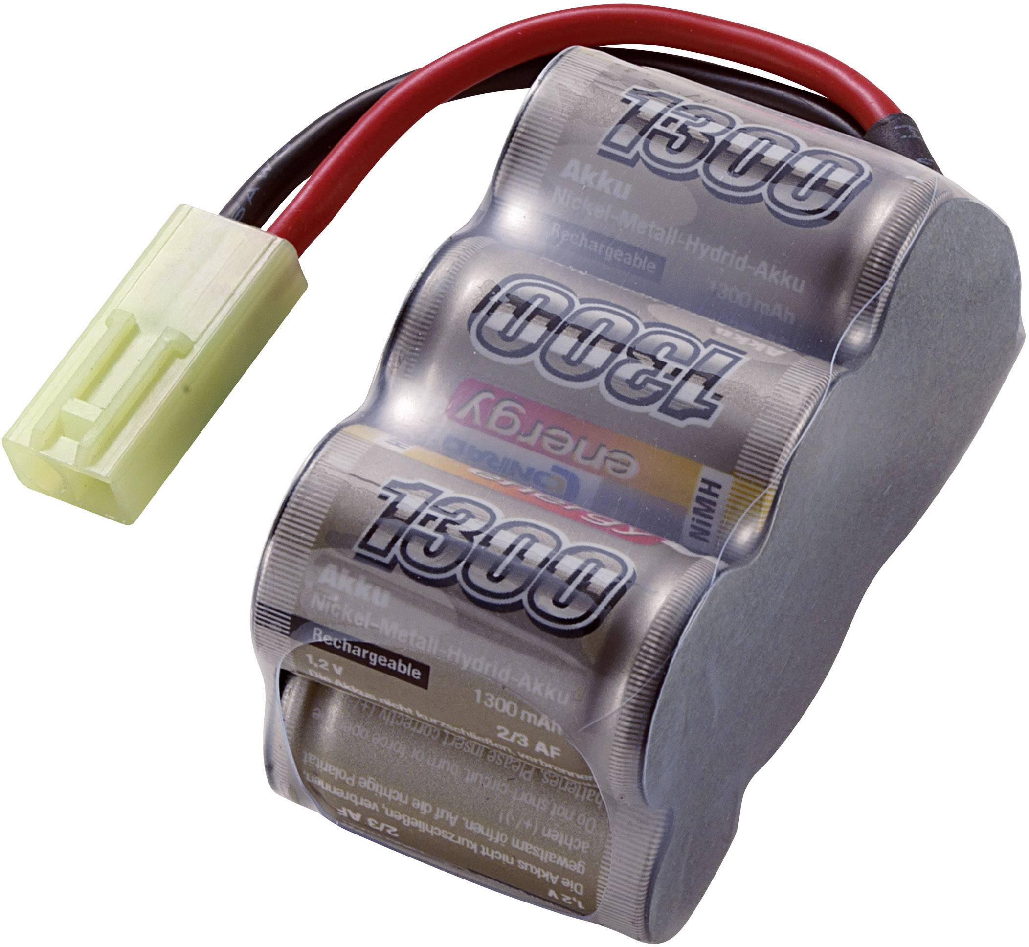 Modellbau-Akkupack (NiMh) 7.2V 1300 mAh Zellen-Zahl: 6 Block Mini-Tamiya Stecker