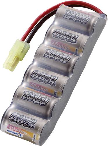 Modellbau-Akkupack (NiMh) 7.2V 1300 mAh Zellen-Zahl: 6 Side-by-Side Mini-Tamiya Stecker