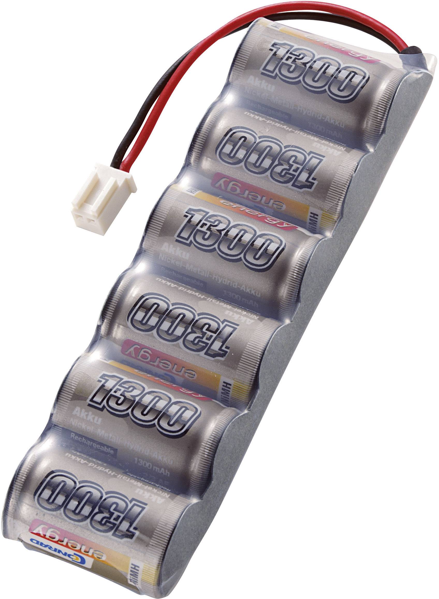 Modellbau-Akkupack (NiMh) 7.2V 1300 mAh Zellen-Zahl: 6 Side-by-Side Micro-Car-Buchse