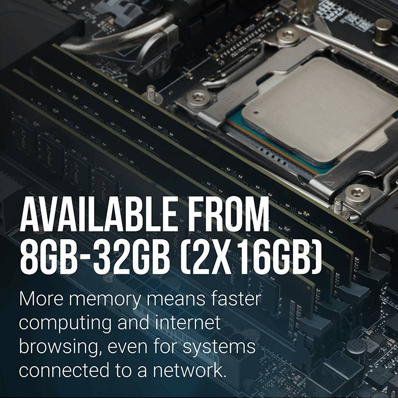 PNY MD8GSD43200-SI, 8 GB, 1 x 8 GB, DDR4, 3200 MHz, 288-pin DIMM