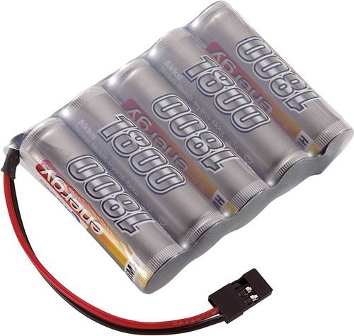 Modellbau-Empfängerakku (NiMh) 6V 1800 mAh Side-by-Side JR-Buchse