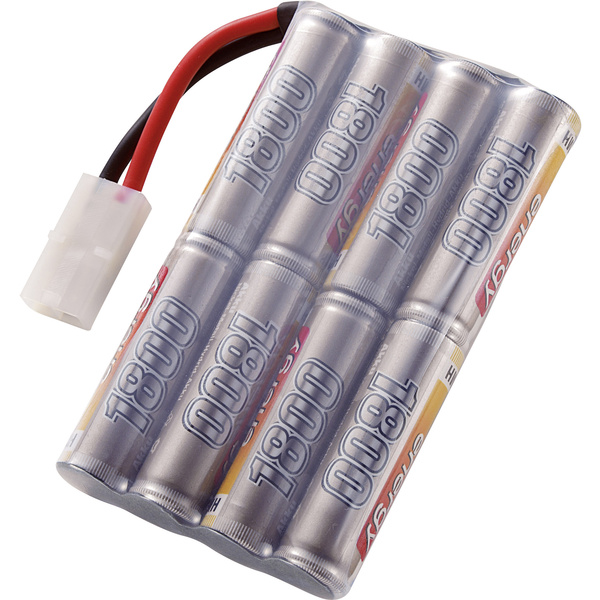 Pack de batterie (NiMh) 9.6 V 1800 mAh energy 206645 stick fiche Tamiya mâle