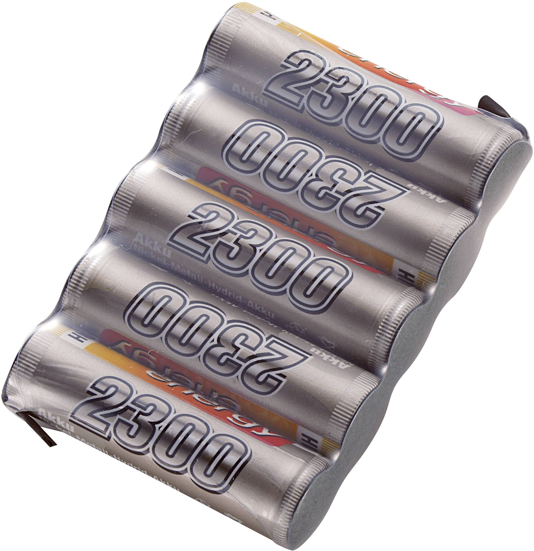 Absima Modellbau-Empfängerakku NiMh 6V 1700 MAh – Für 1/8 RC-Fahrzeuge, 5 Zellen, Hump JR
