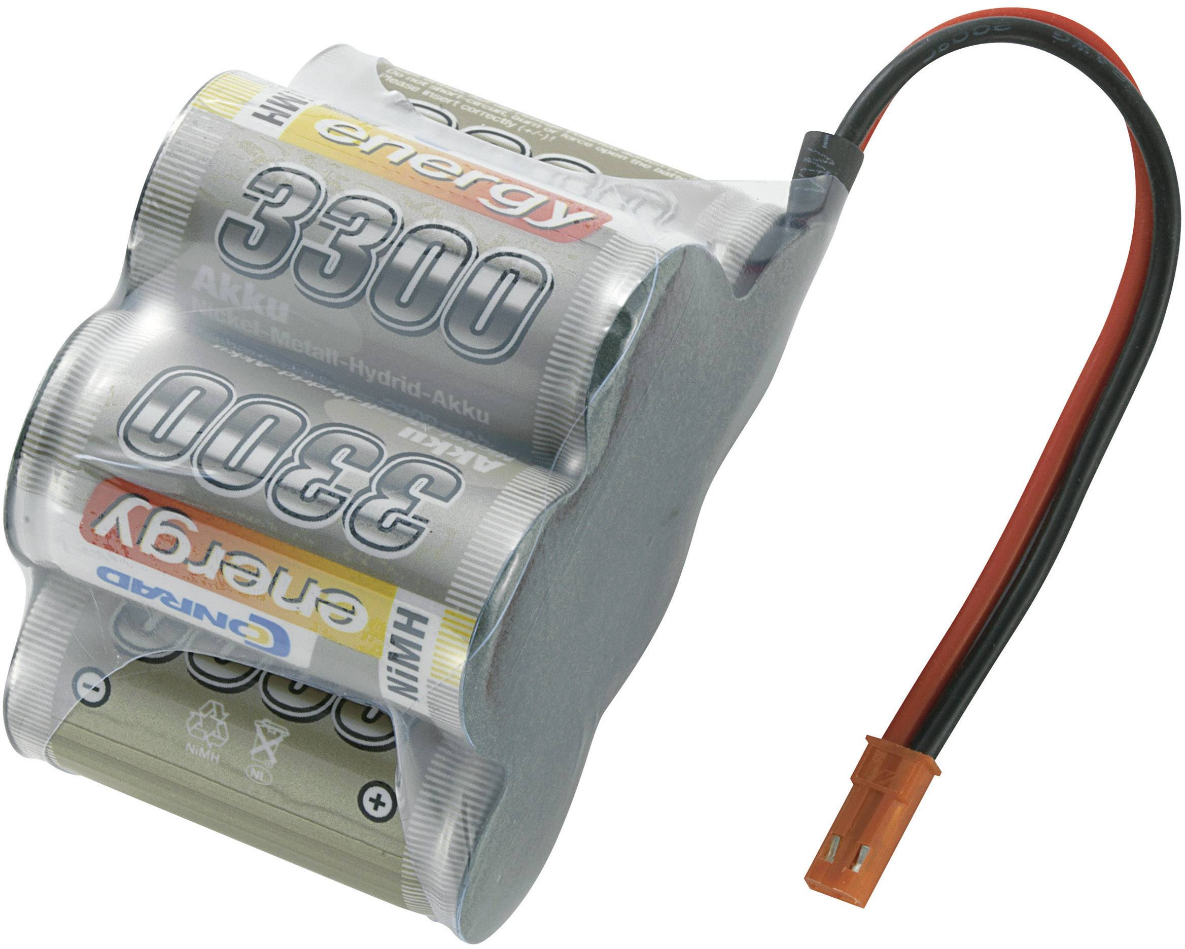 Conrad energy Modellbau-Empfängerakku (NiMh) 6 V 3300 mAh Hump BEC-Buchse