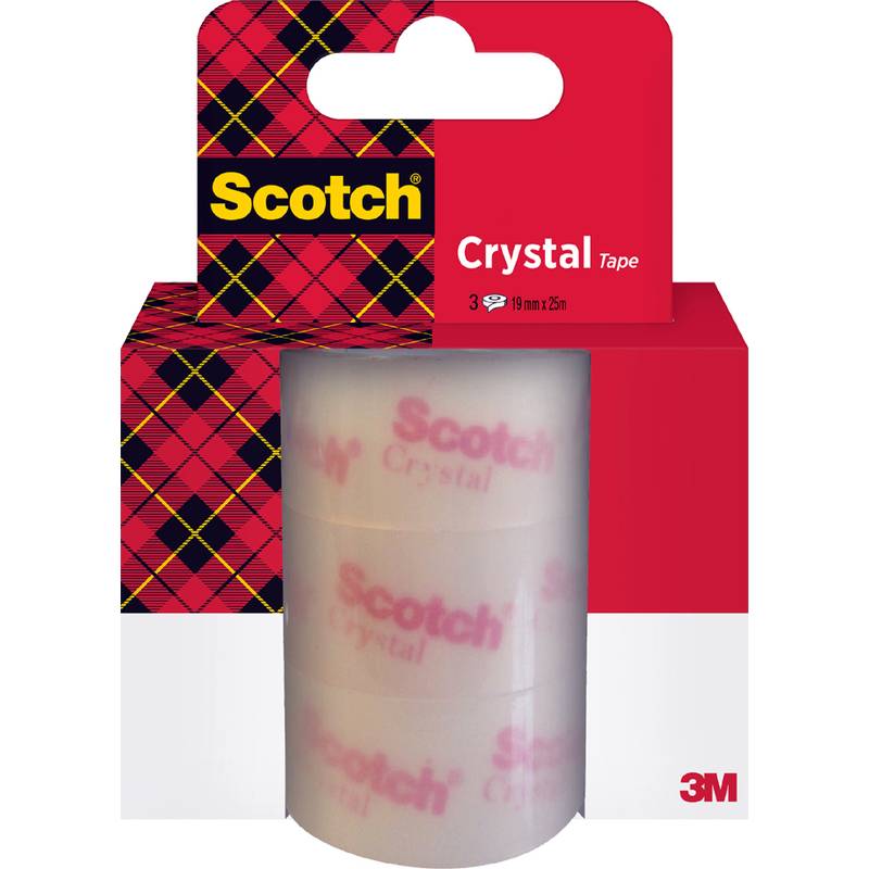 Scotch Klebefilm Crystal Clear 600, 19 mm x 25 m