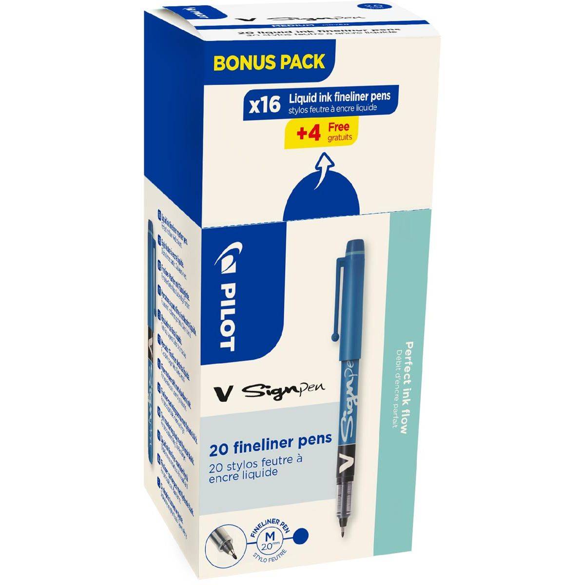 PILOT Faserschreiber V Sign Pen, VALUE PACK, blau