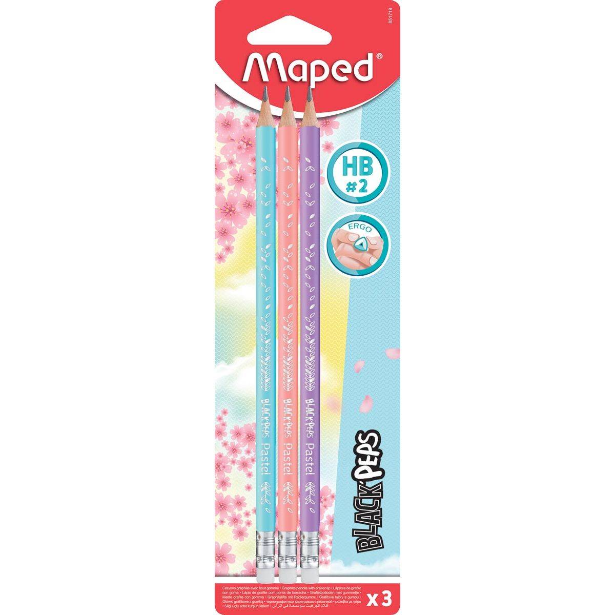 MAPED - BLACK'PEPS Bleistifte HB 3 St.