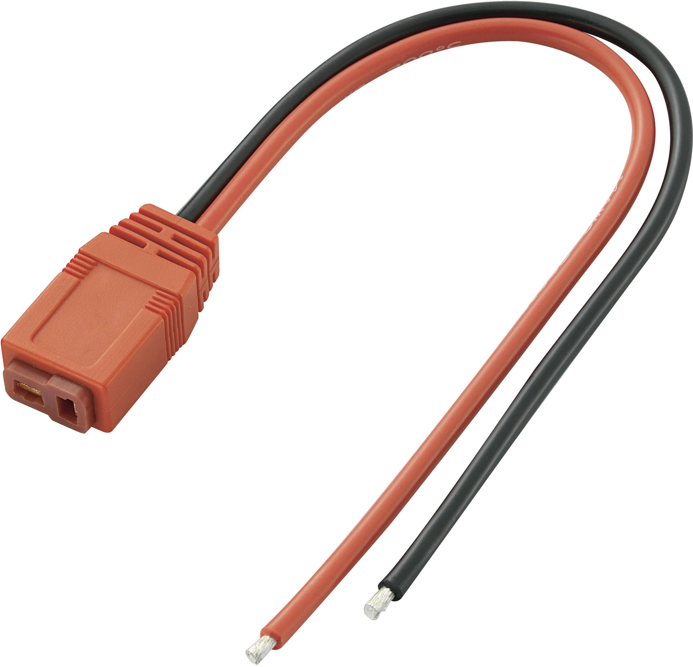 VOLTCRAFT Akku Anschlusskabel [1x Hochstrom T-Buchse - 1x offene Kabelenden] 20.00 cm 2.50 mm² 2079