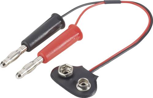 Modelcraft Ladekabel [2x Bananenstecker - 1x 9V Blockbatterieanschluss] 25.00cm 0.25mm²