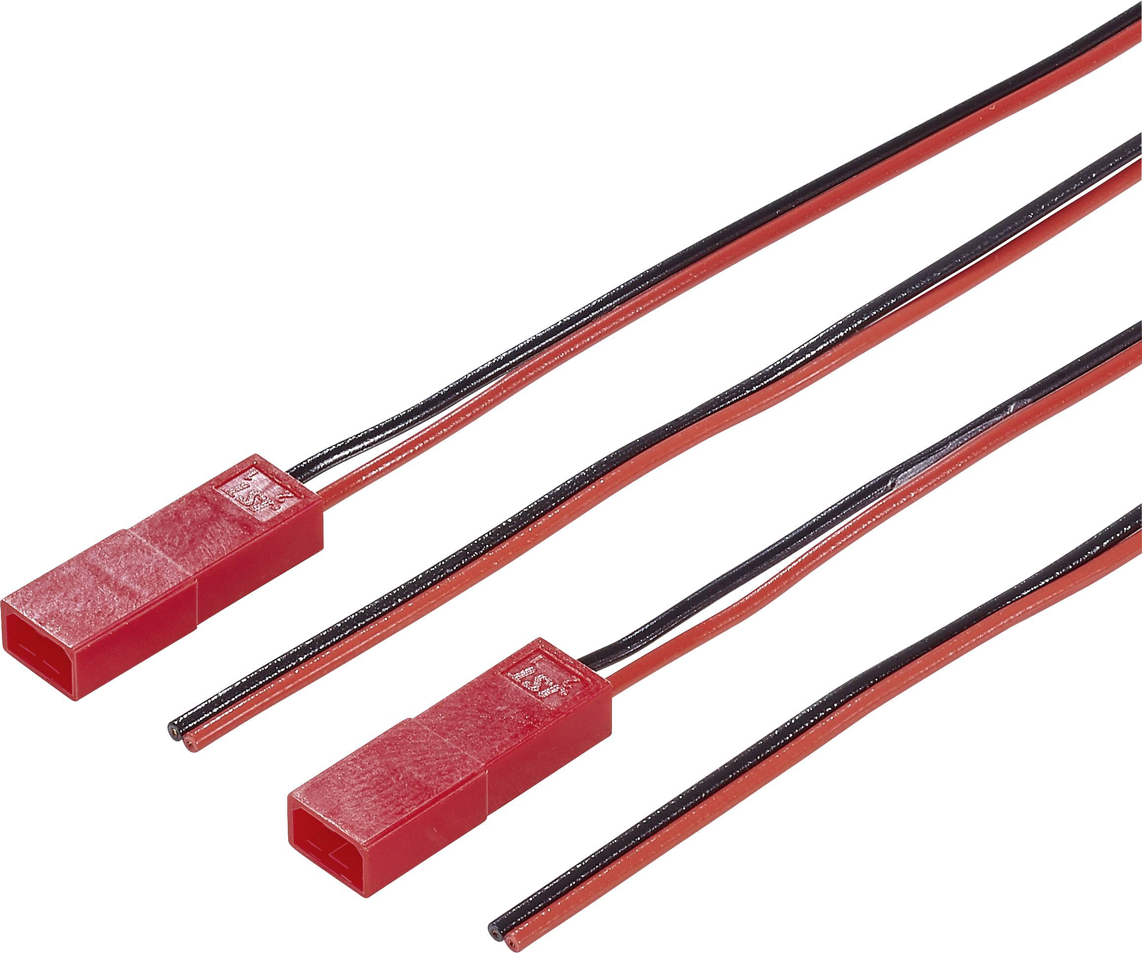 Modelcraft Akku Gegenkabel [2x BEC-Stecker - 2x offene Kabelenden] 0.14 mm² 208287