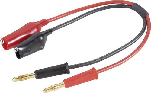 Modelcraft Adapterkabel für Netzgeräte [2x Bananenstecker - 2x Krokoklemmen] 25.00cm 2.5mm²