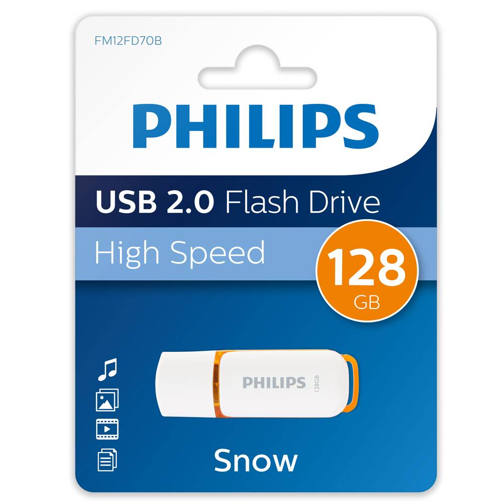 Philips FM12FD70B Snow edition 2.0 USB-Flash-Laufwerk 128 GB USB Schneeweiß