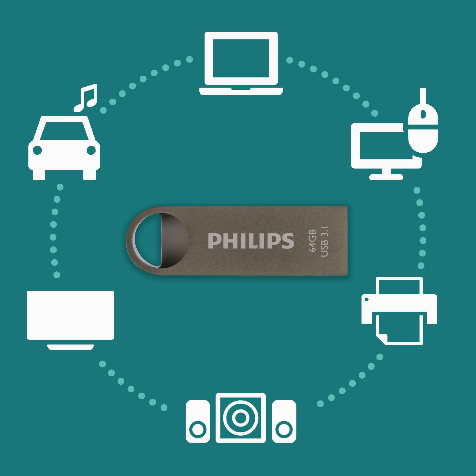 PHILIPS Moon Edition USB-Stick 64 GB FM64FD165B/00