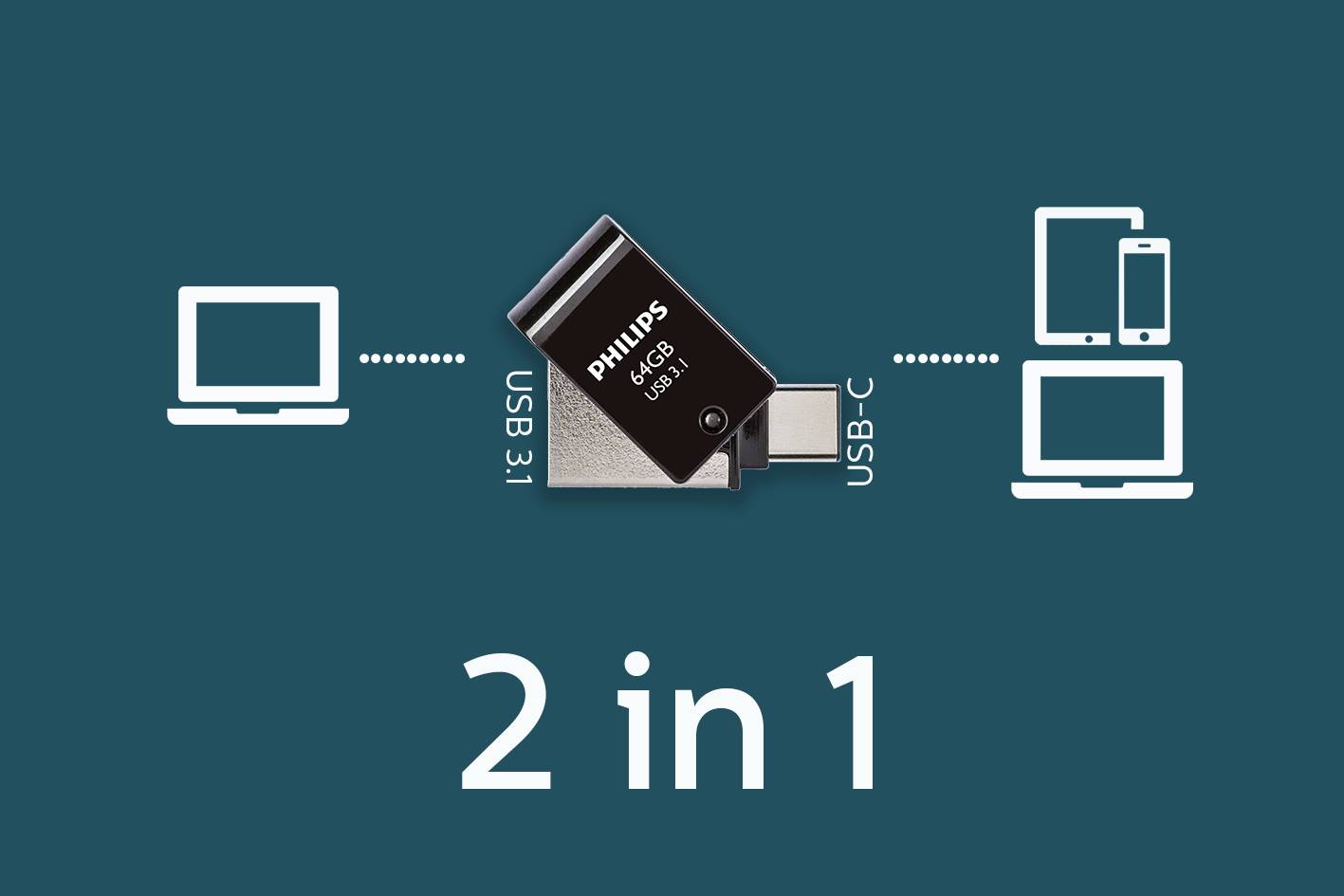 Philips FM64DC152B - USB-Flash-Laufwerk - 64 GB